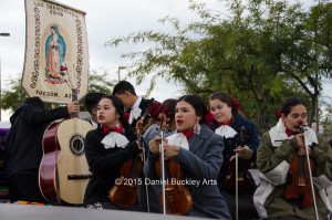 Today's Changos getting ready for a Virdin of Guadalupe procession.