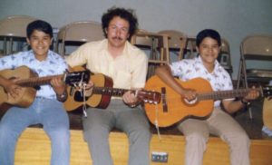 Alfredo Valenzuela teaching the Carranza twins