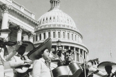 Father Charles Rourke and his group, Maraichi Los Changuitos Feos, perform on the steps of the U.S. Capitol in the 1960s.